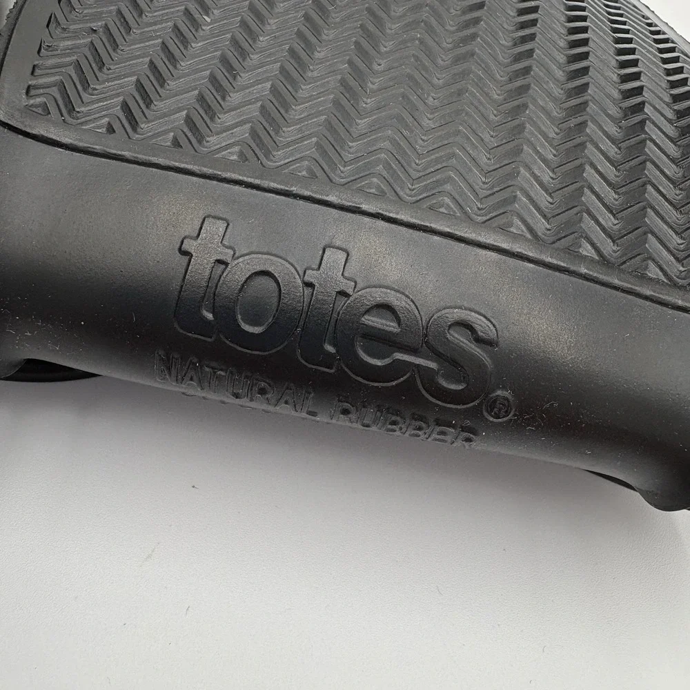 Vintage Totes Black Rubber Geometric‎ Loafers Medium Size Shoe Protection